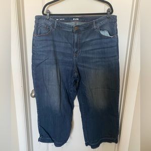 NWOT evri wide leg denim capris
